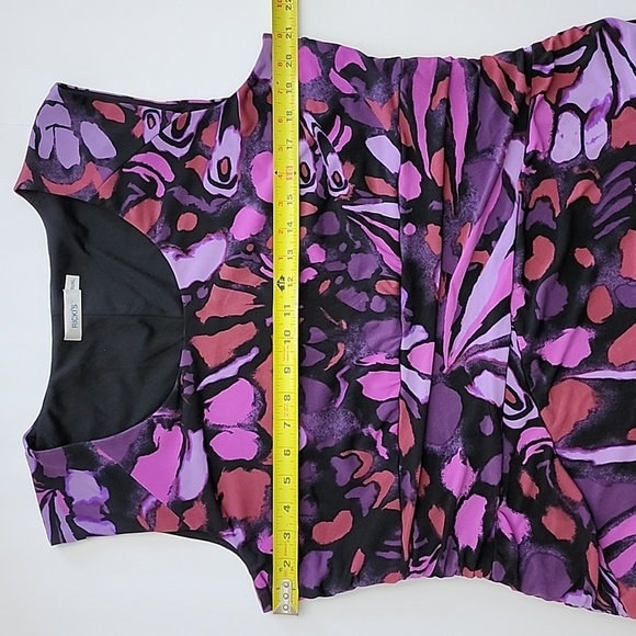 Ricki's Sleeveless Tiered Sheath Sleeveless Dress Purple Black  Lined Stretch XL - Picture 11 of 15